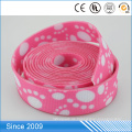 Nettes Tatzen-Druckmuster-Rosa-Anti-Beweis PVC beschichtetes Polyester-Gurtband 25 Millimeter 1 Zoll Breite